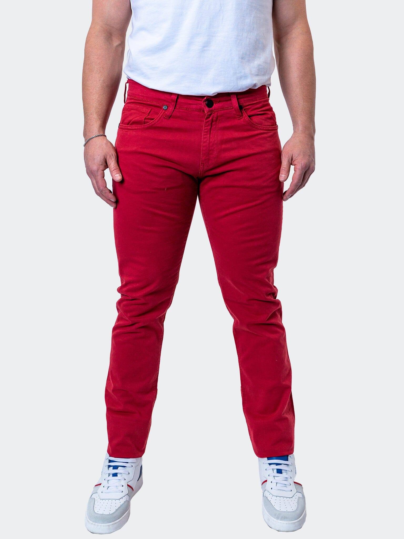 Claret Red Jeans