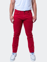 Jeans Claret Red View-2