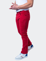 Jeans Claret Red View-1