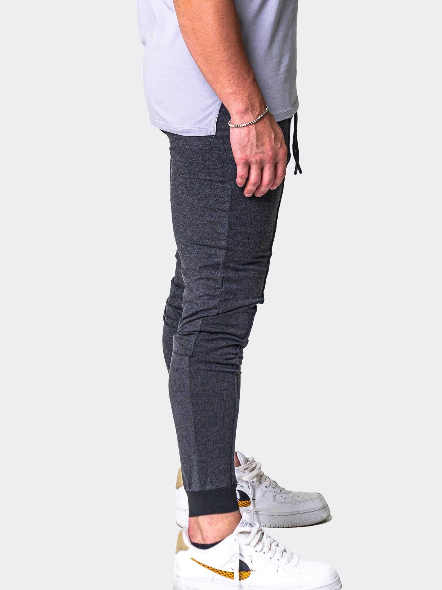 Stamped Grey Jogger Pants