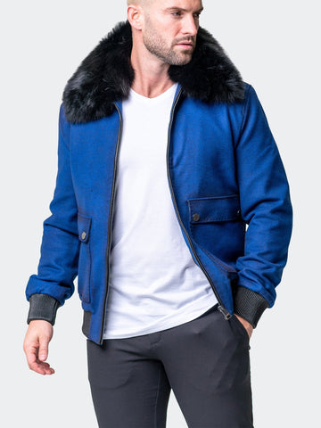 – Leather Blue Azure Maceoo