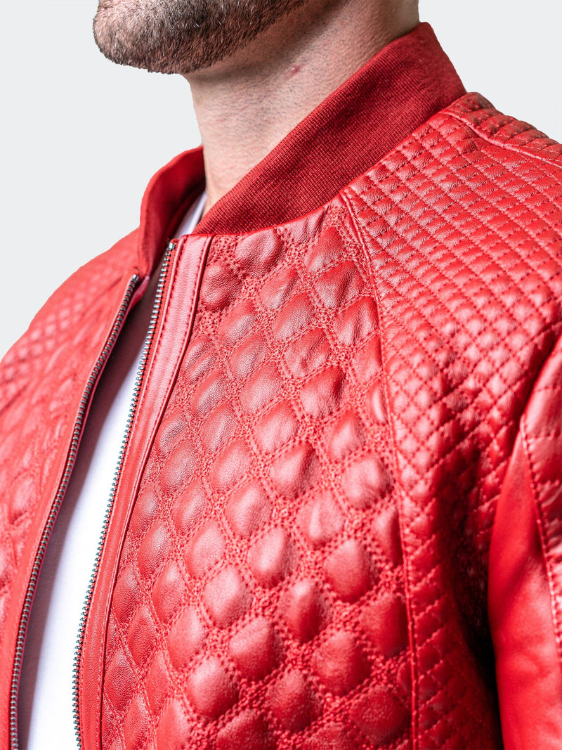 Leather Croco Red