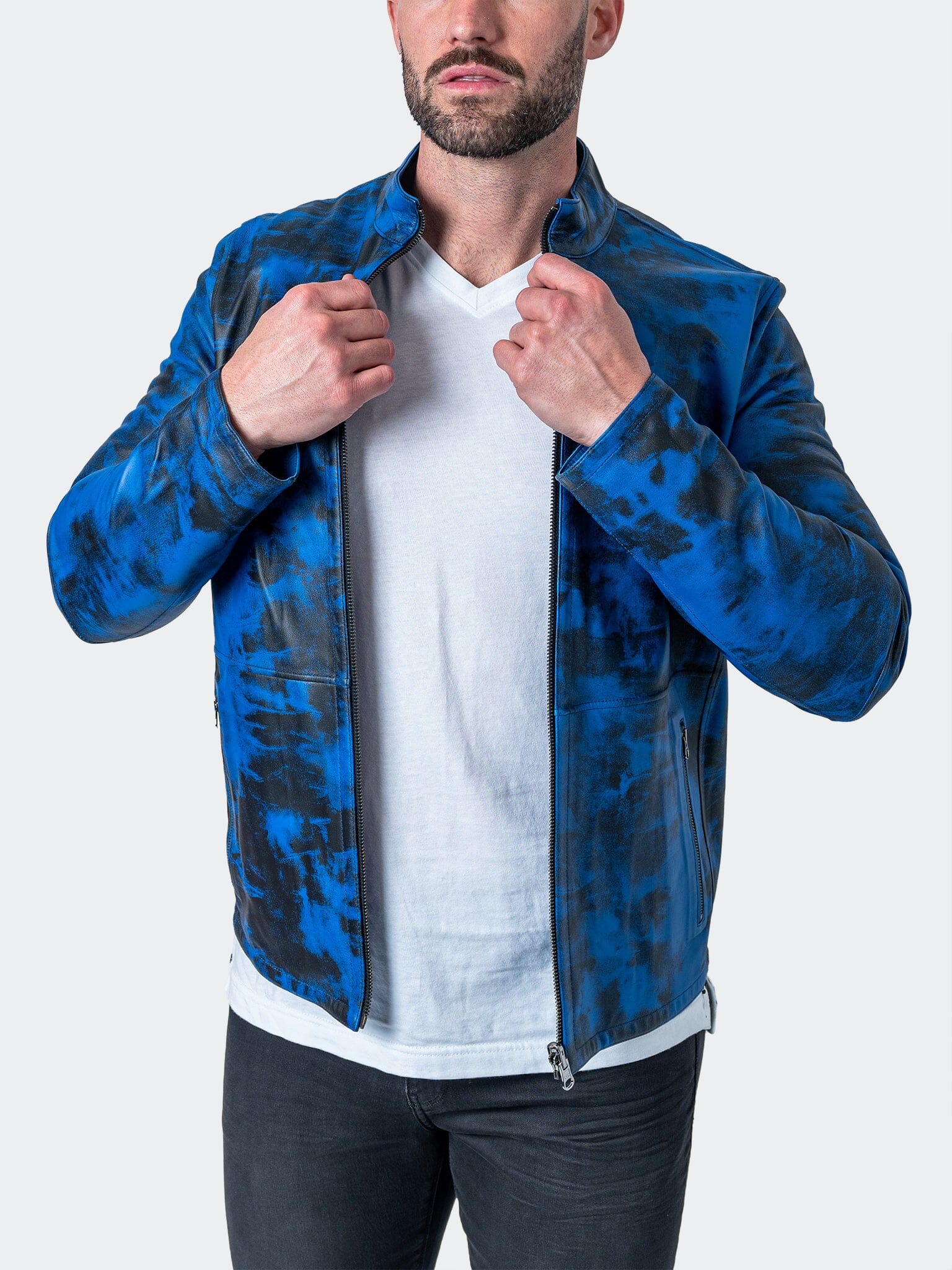 Leather Lab Blue Jacket