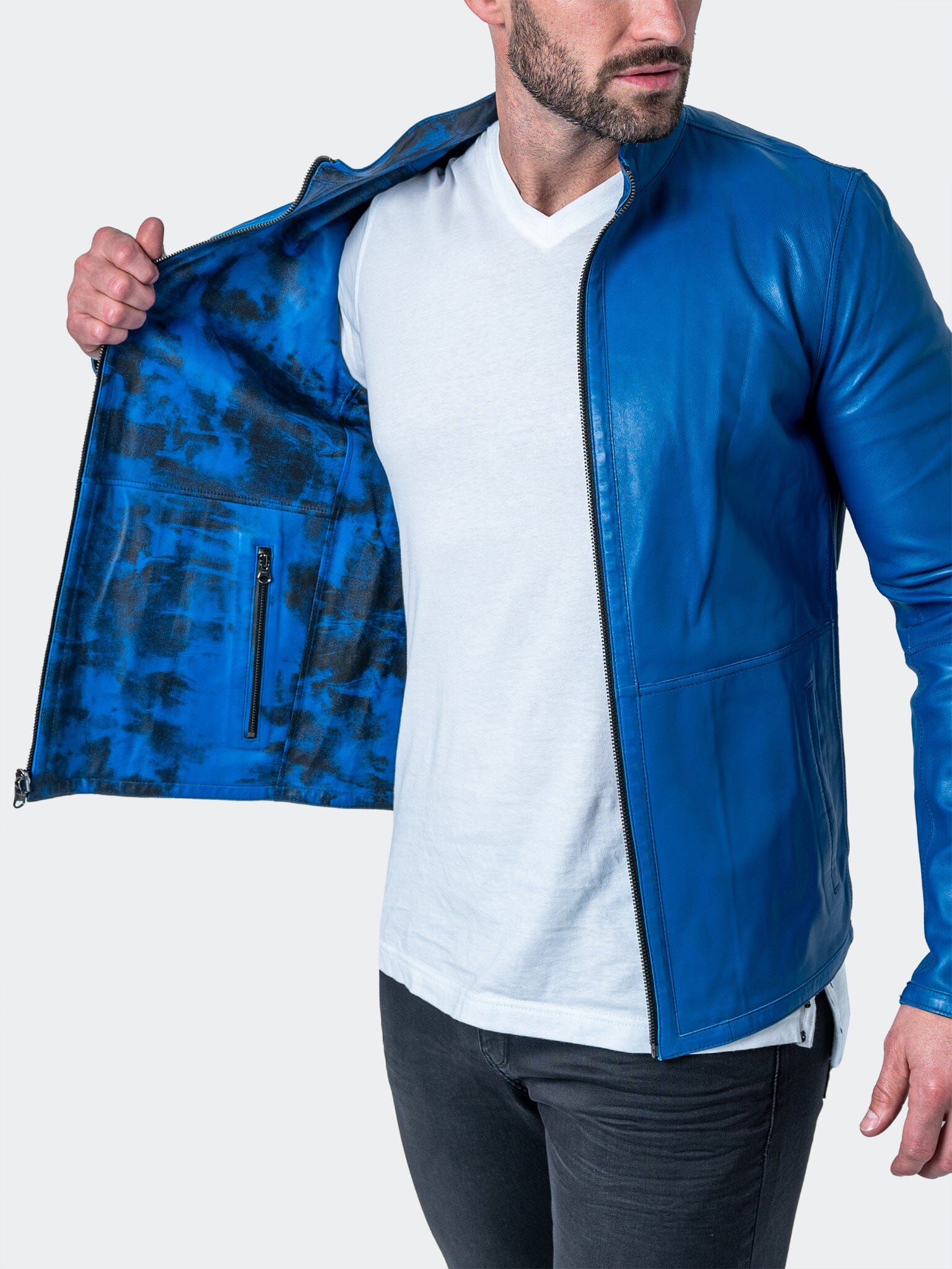 Leather Lab Blue Jacket