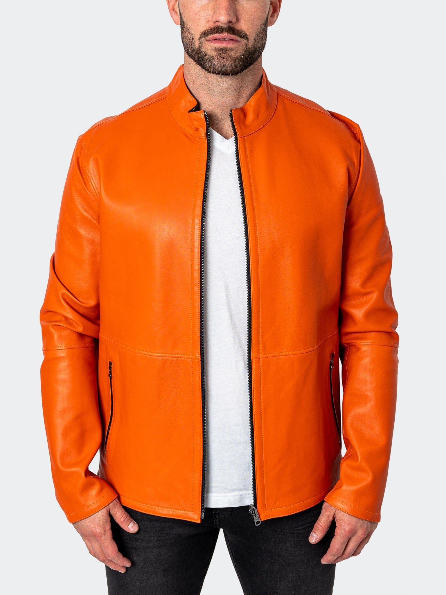 Leather Lab Orange Jacket