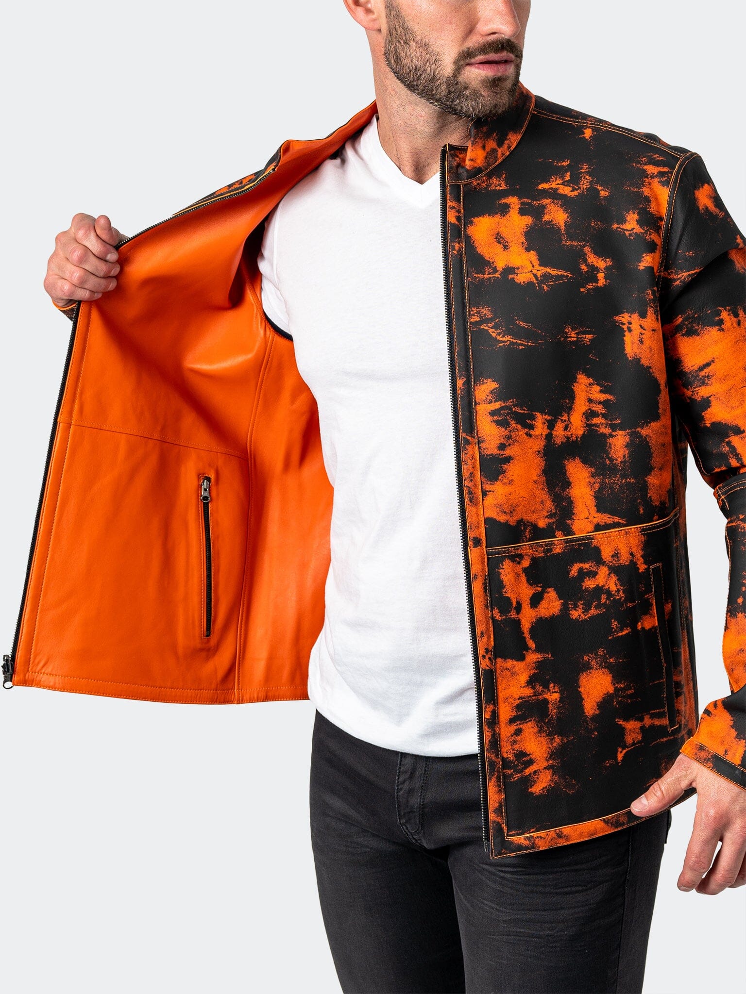 Leather Lab Orange Jacket