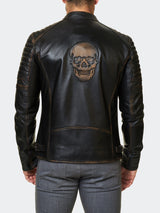 Leather Skull Burn Brown View-3