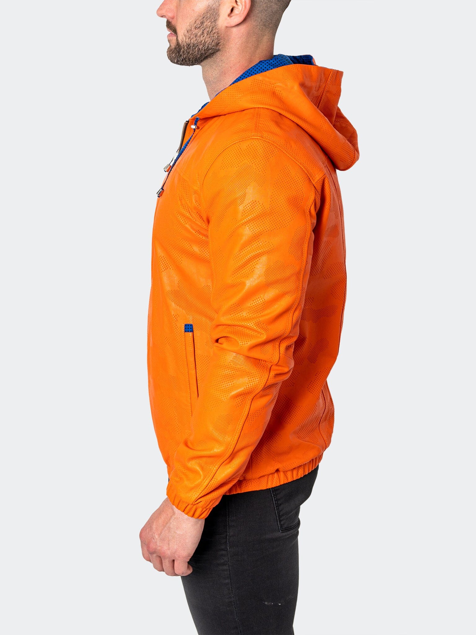 Sky Orange Hooded Jacket