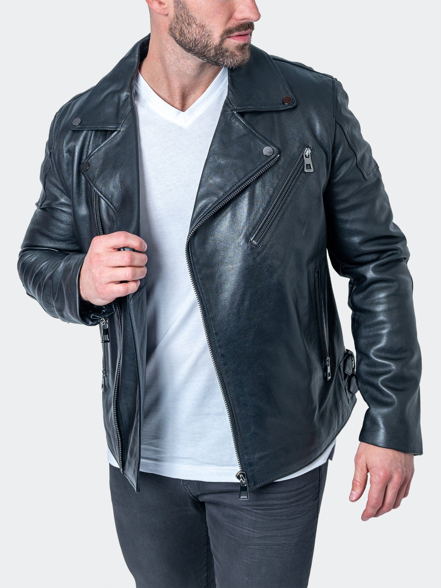 Thought Black Leather Jacket