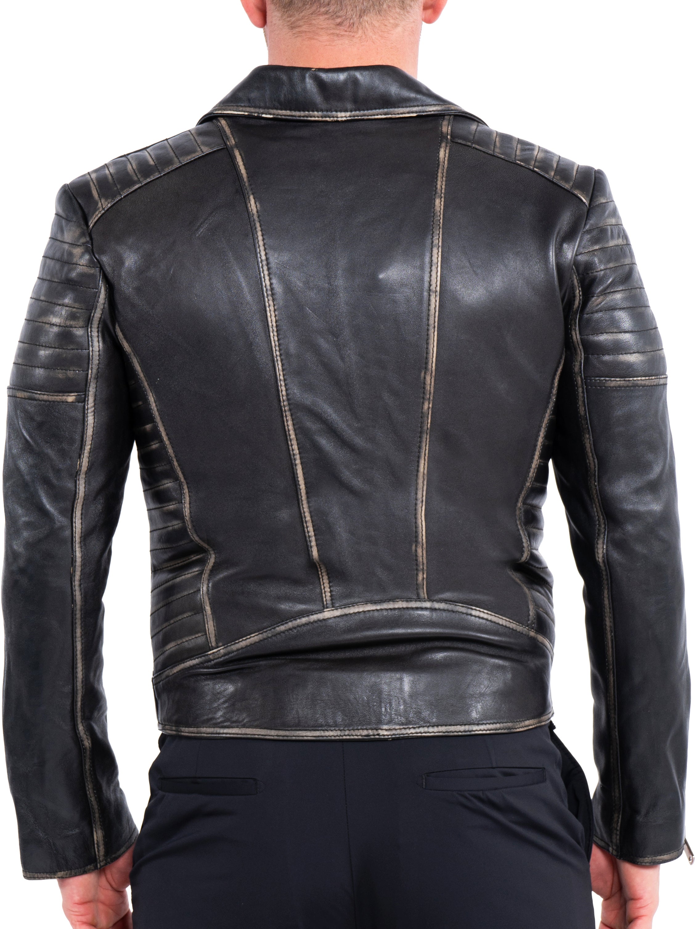 Leather Biker Brown