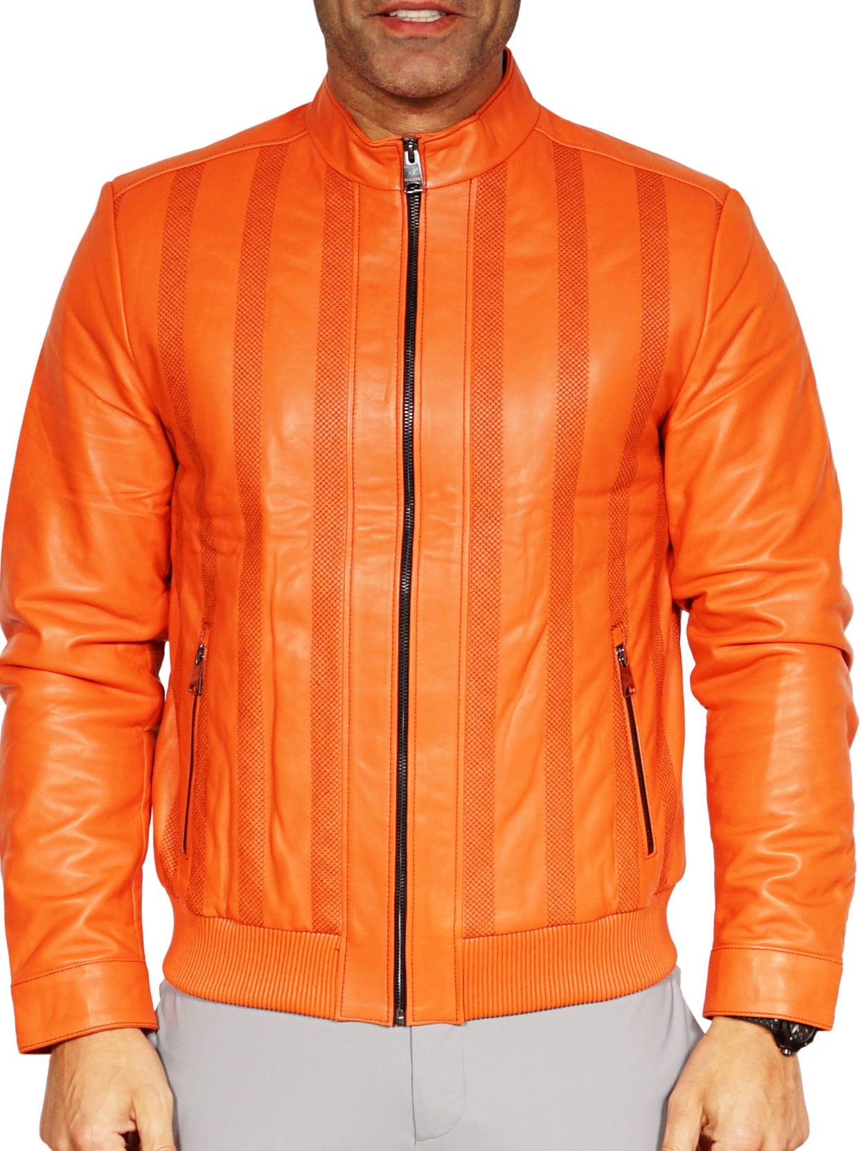Leather Columns Orange