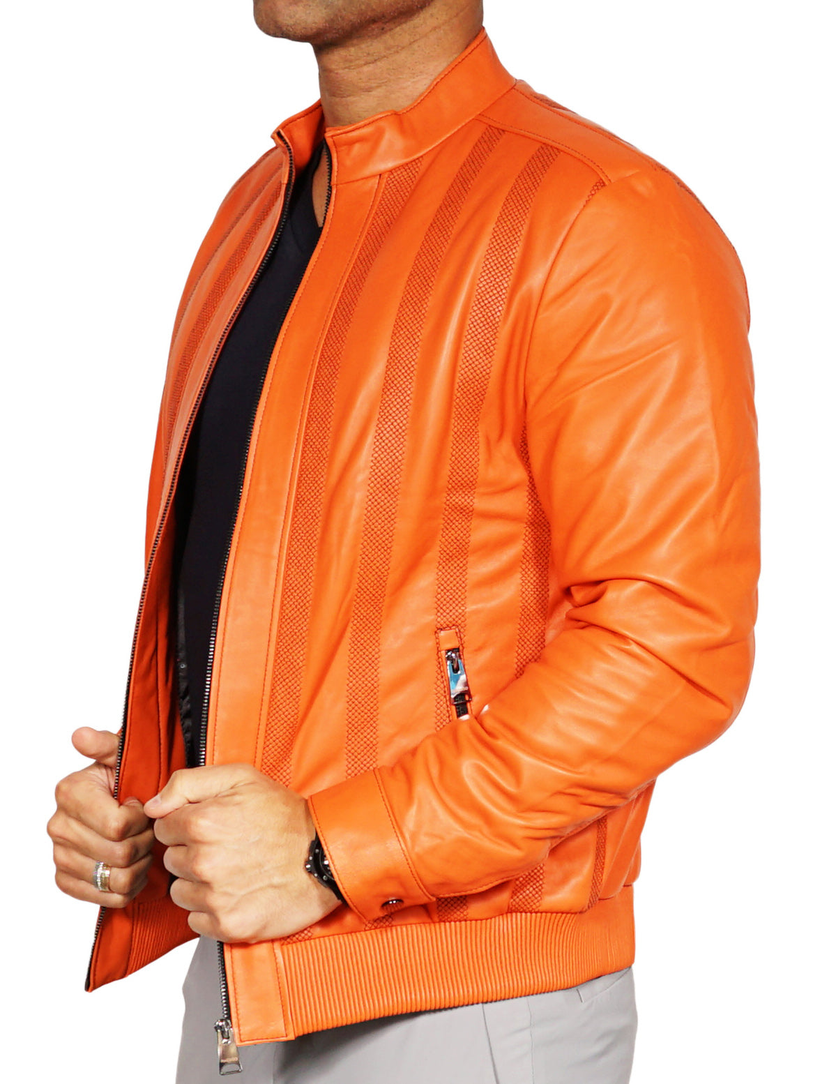 Leather Columns Orange