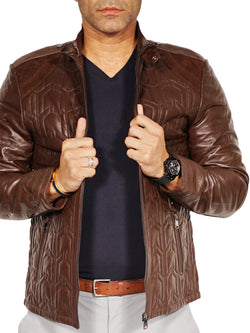 Leather Geo Brown