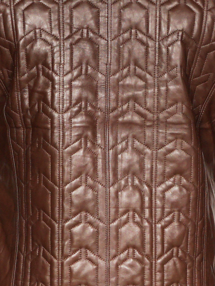Leather Geo Brown