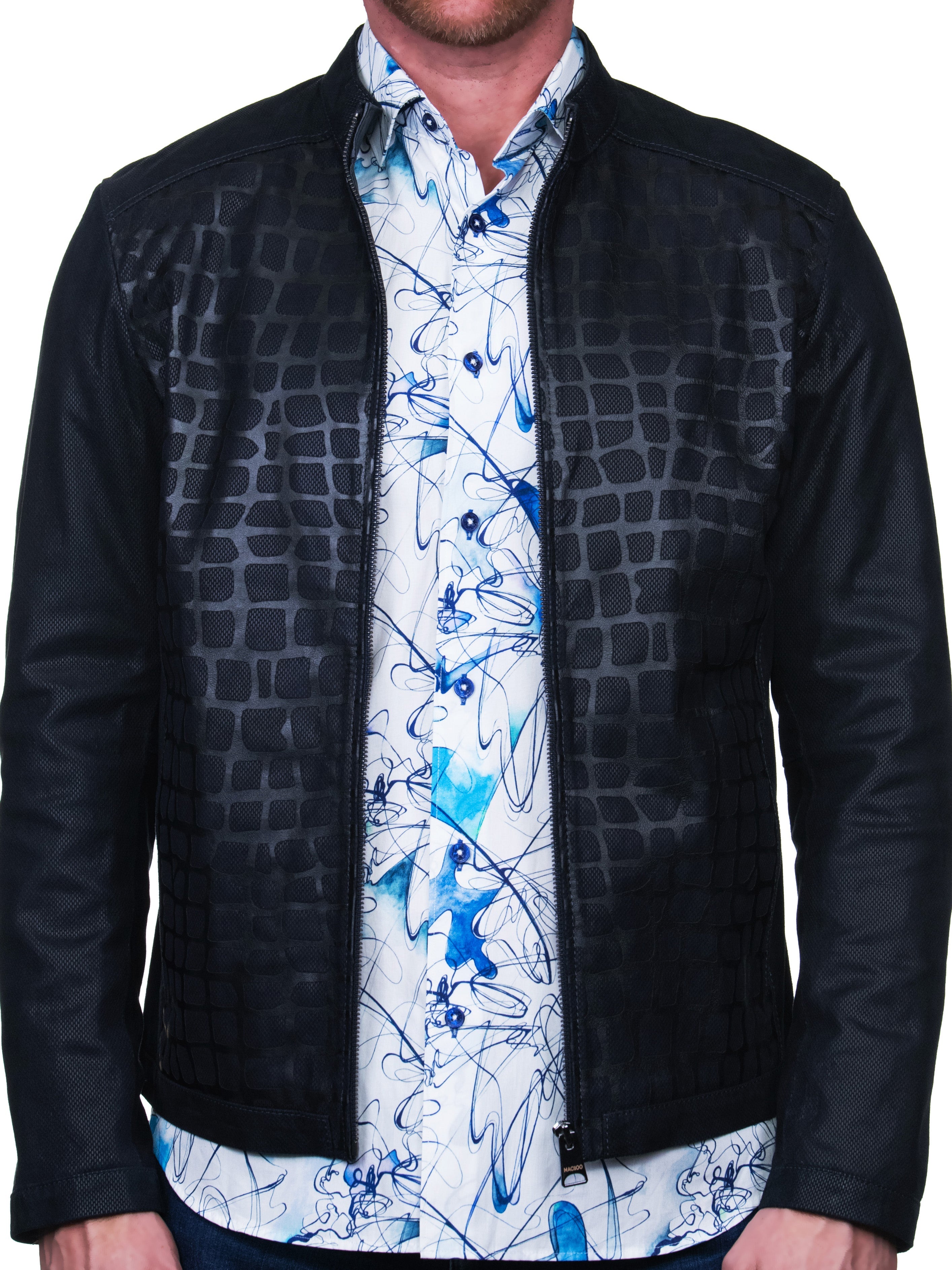 Leather Giraffe Navy