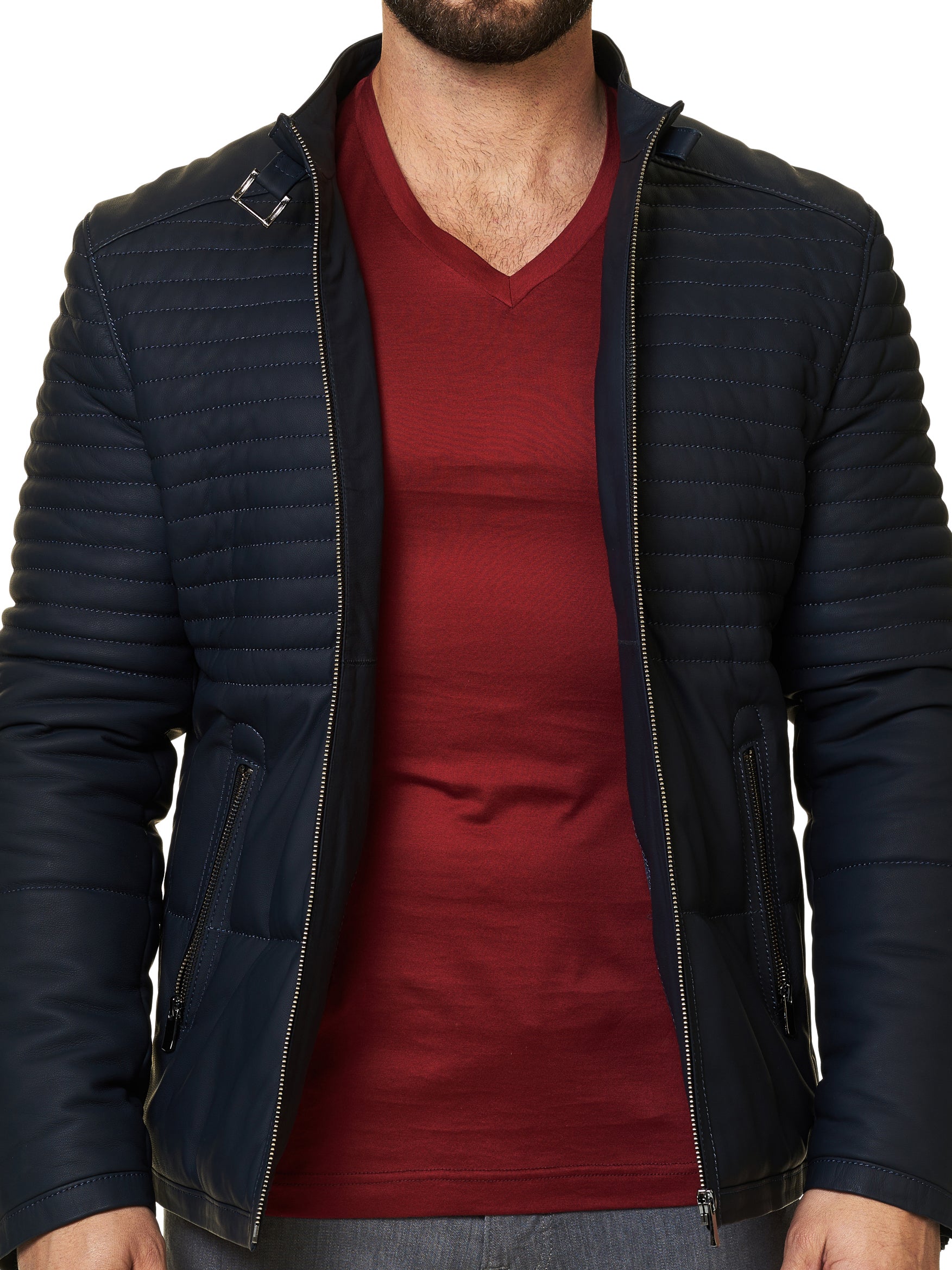 Leather Matt Navy