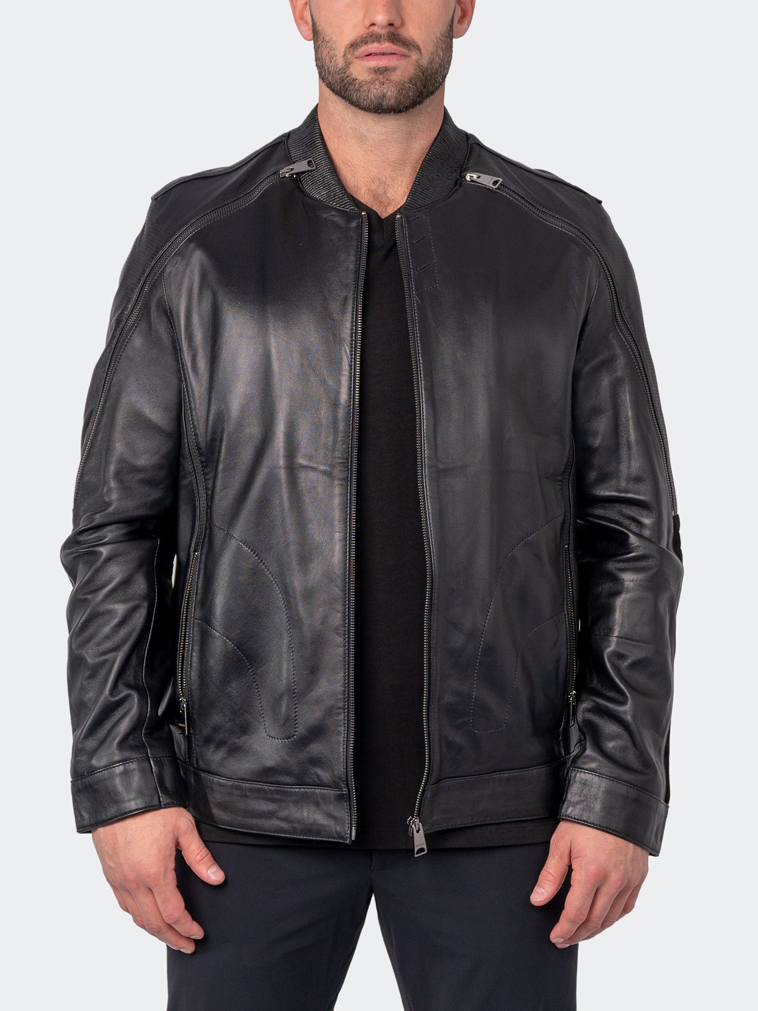 Leather Multi Black