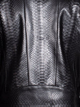 Leather PythonBiker Black View-2