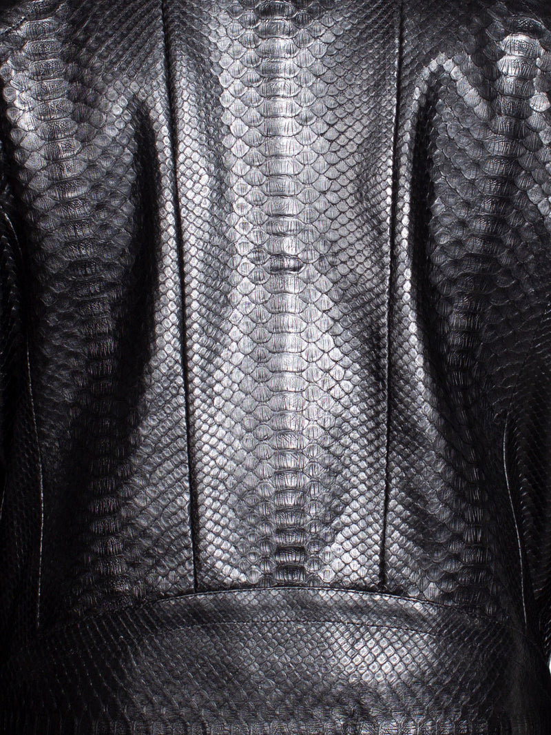 Leather PythonBiker Black