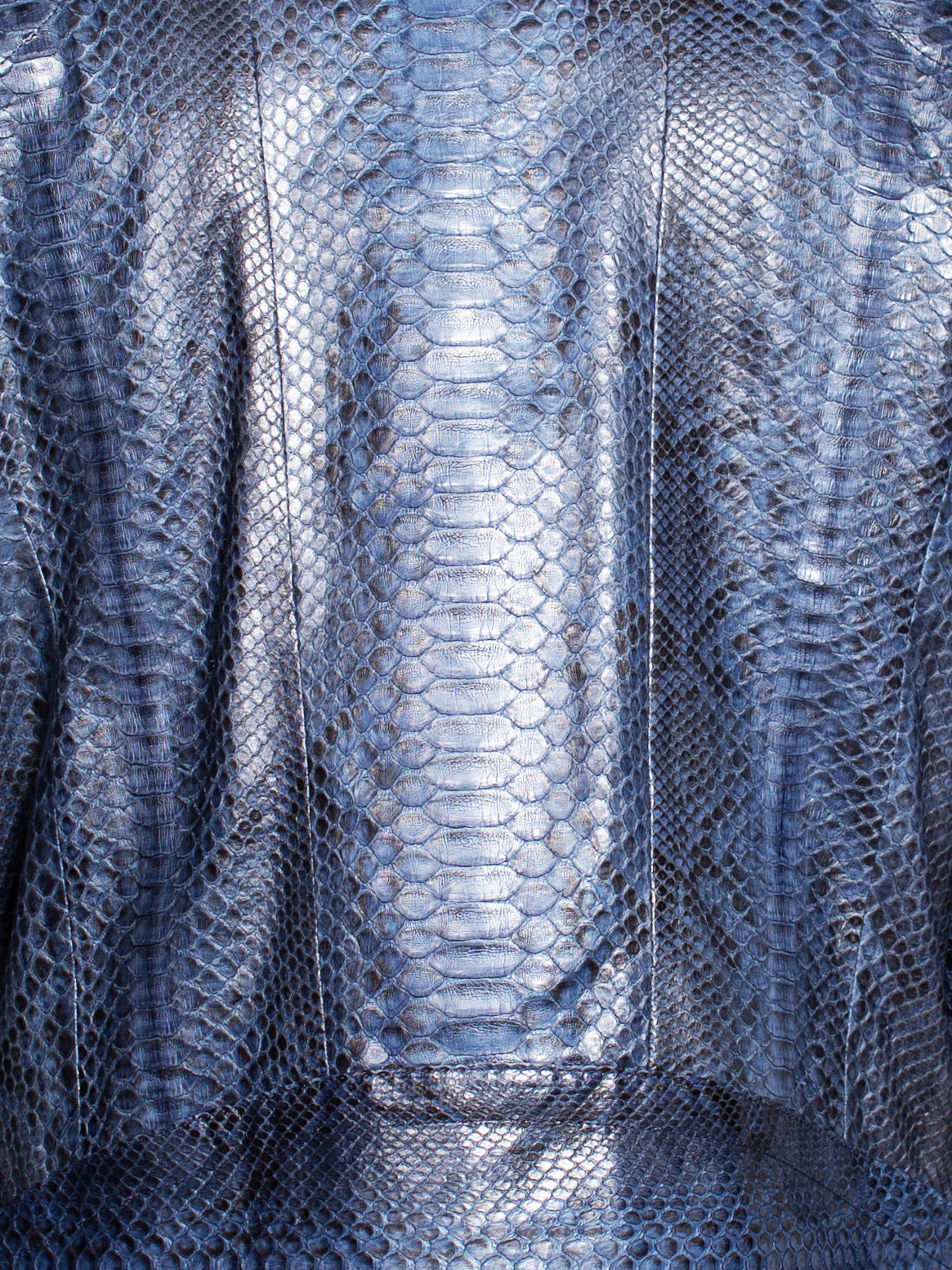 Leather PythonBiker Blue