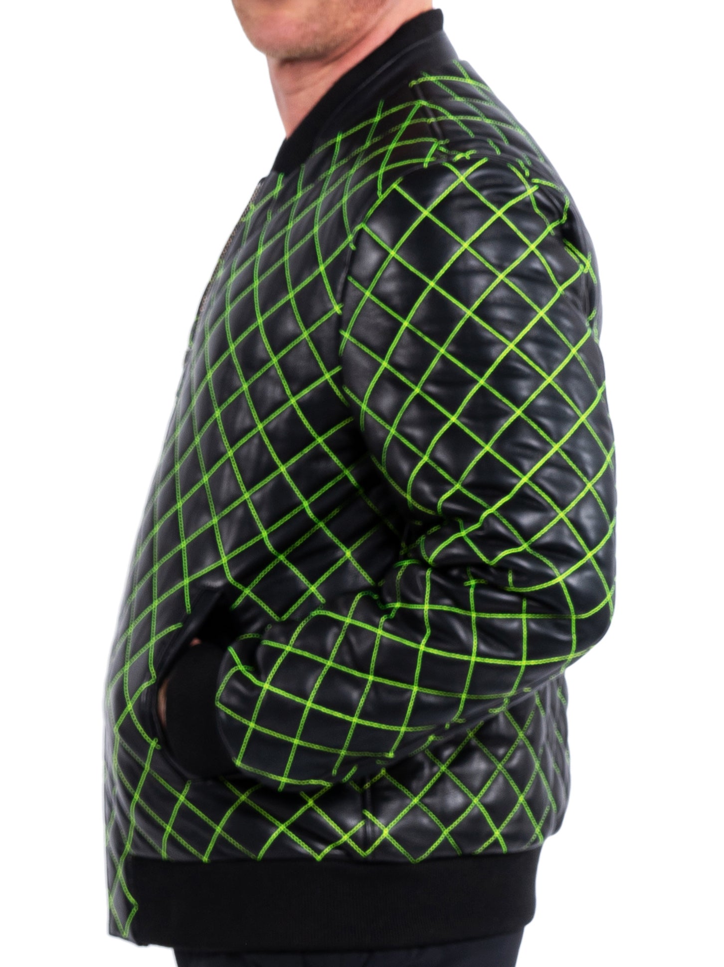 Leather QuiltGreen Black