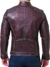 Leather Quilted Burgundy View-3