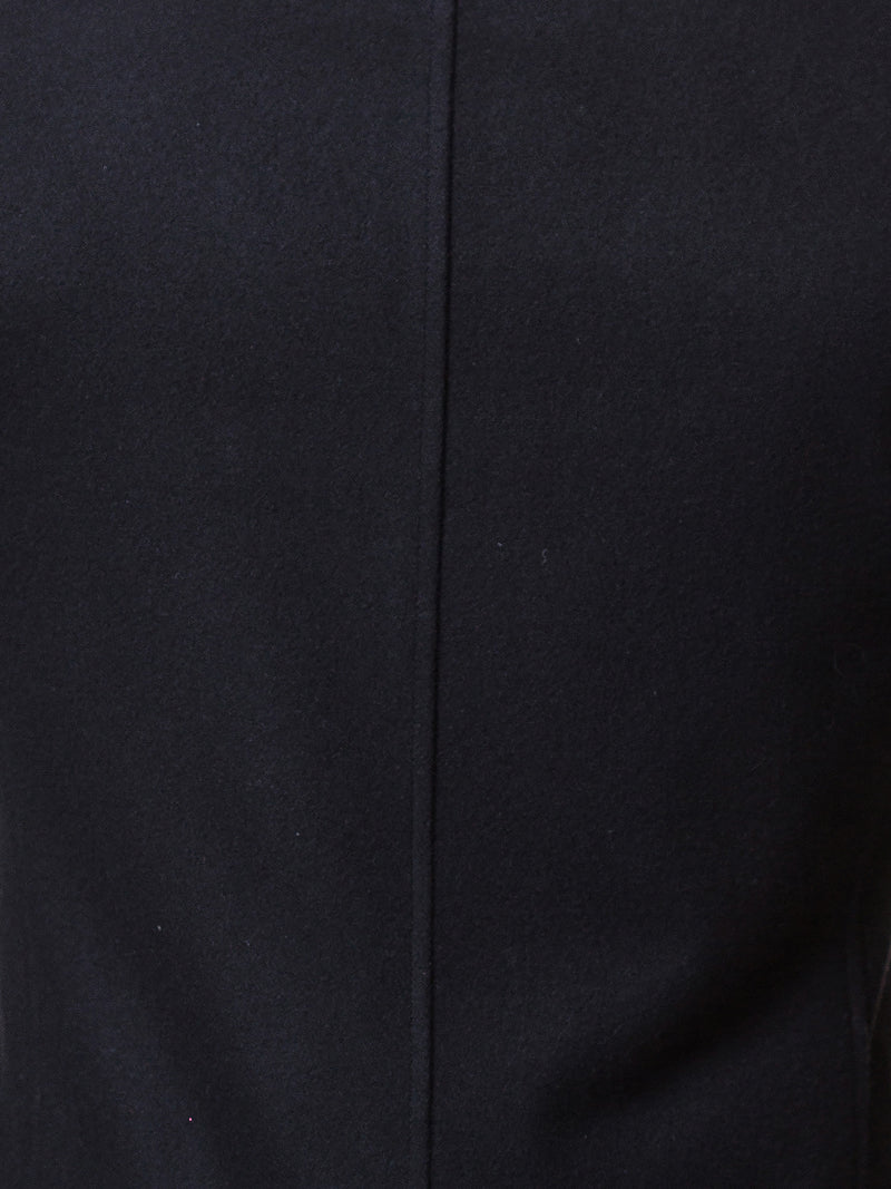 Peacoat Fur Zip Black – Maceoo