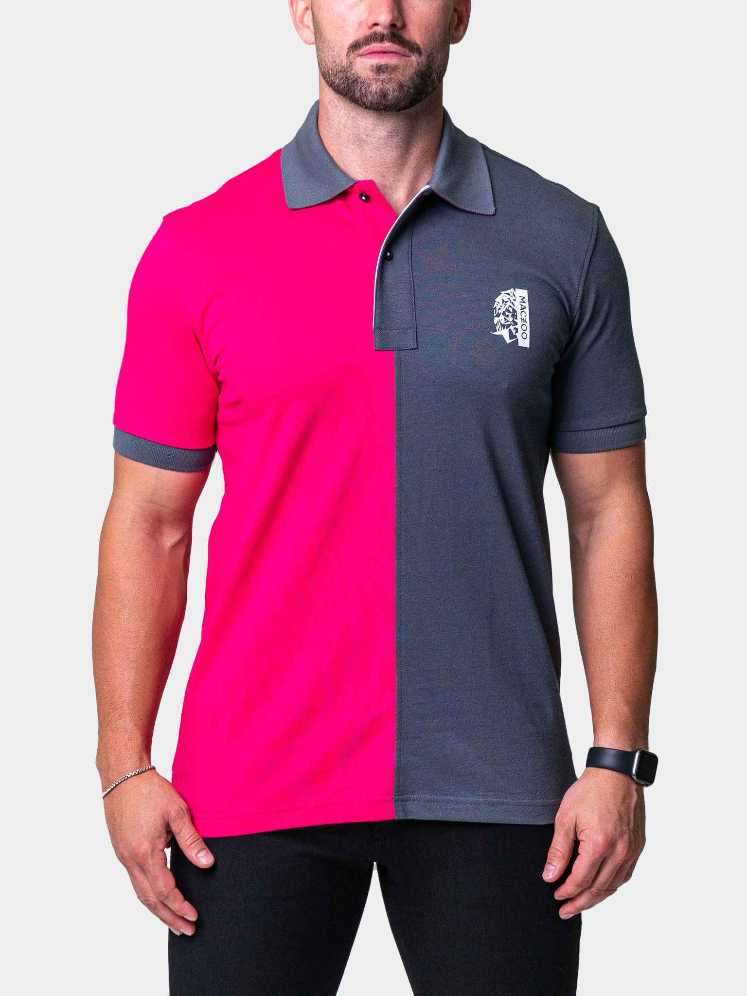 Mozart Split Fuchsia Grey Polo