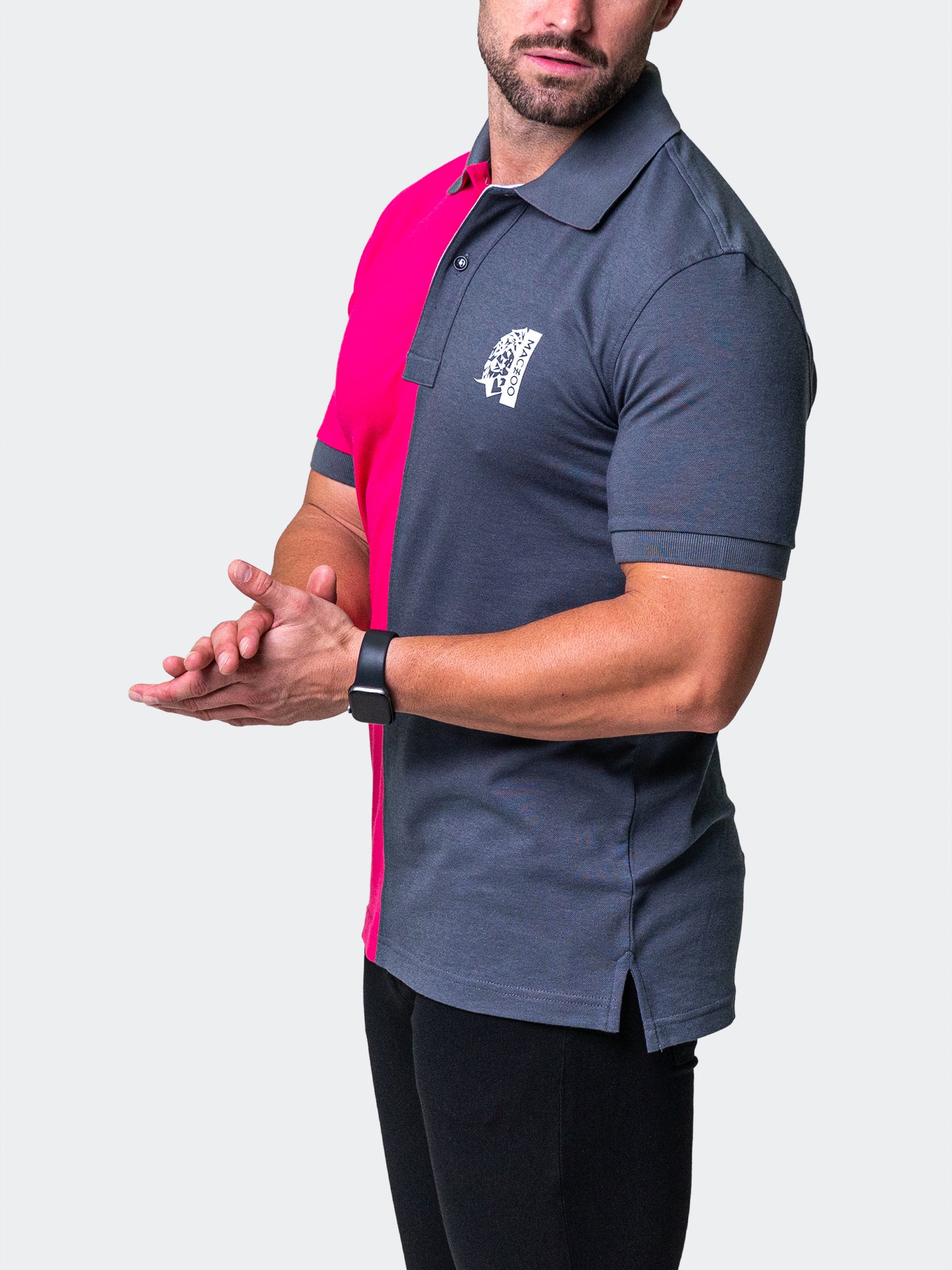 Mozart Split Fuchsia Grey Polo