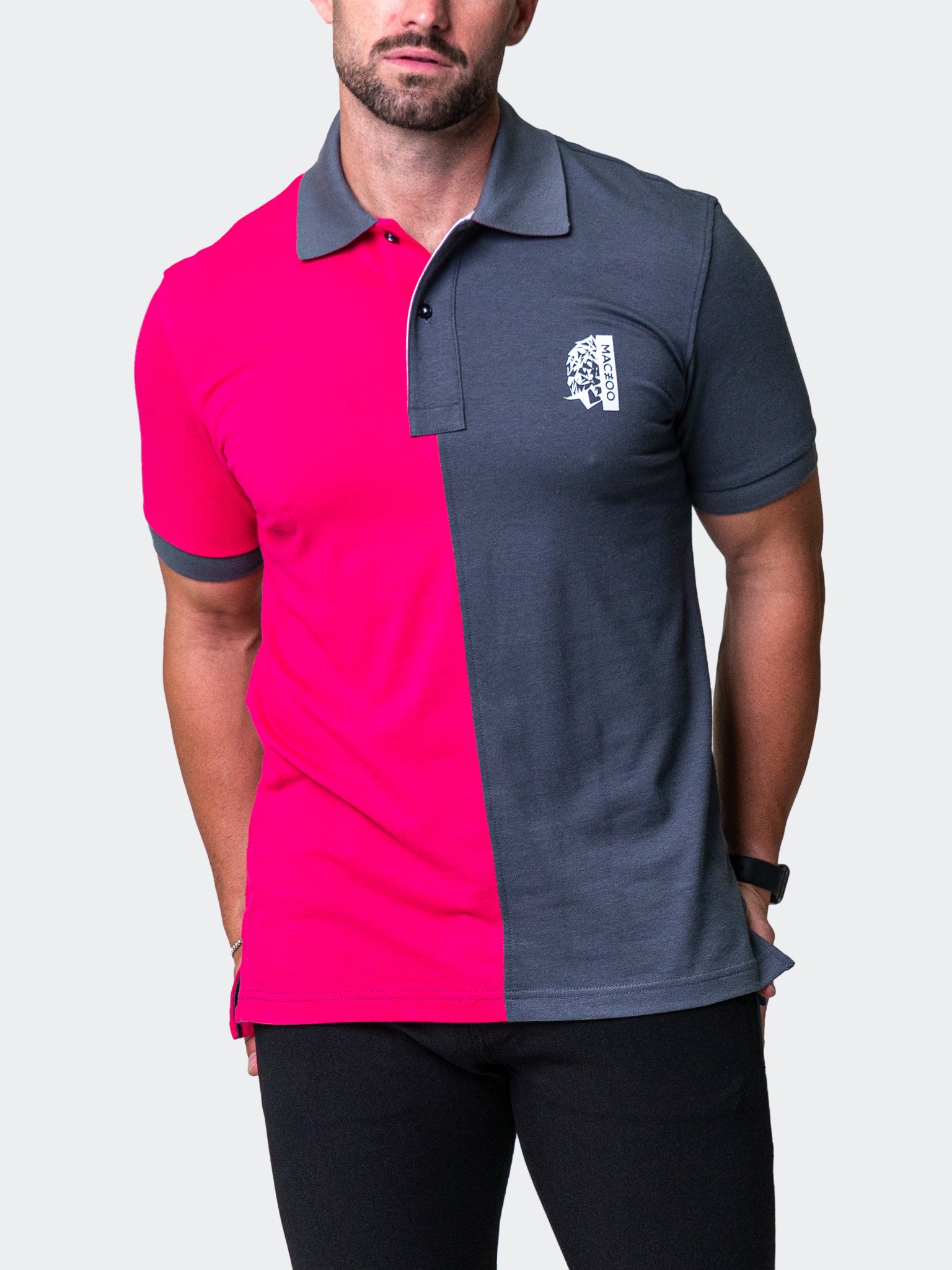 Mozart Split Fuchsia Grey Polo