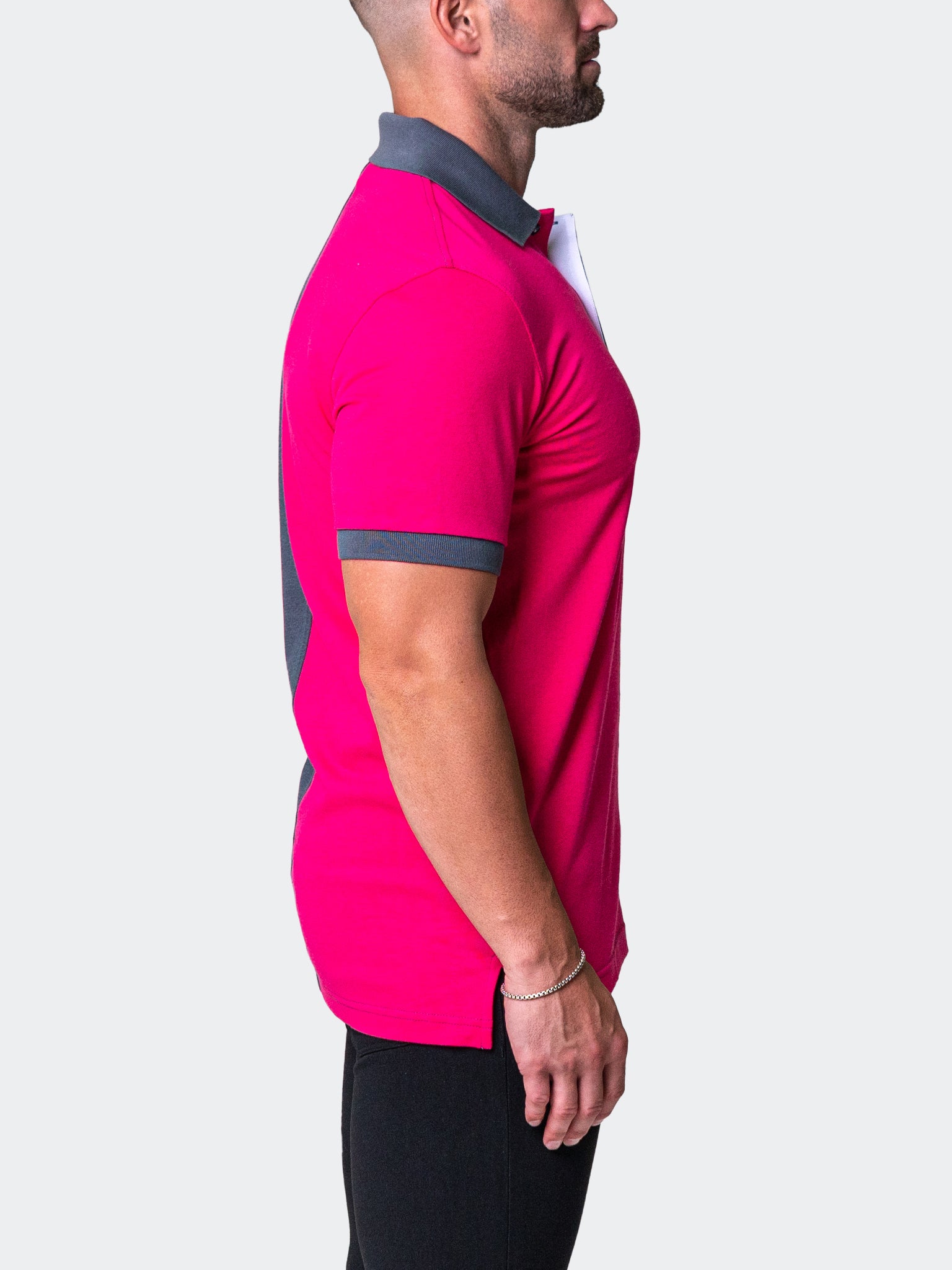 Mozart Split Fuchsia Grey Polo