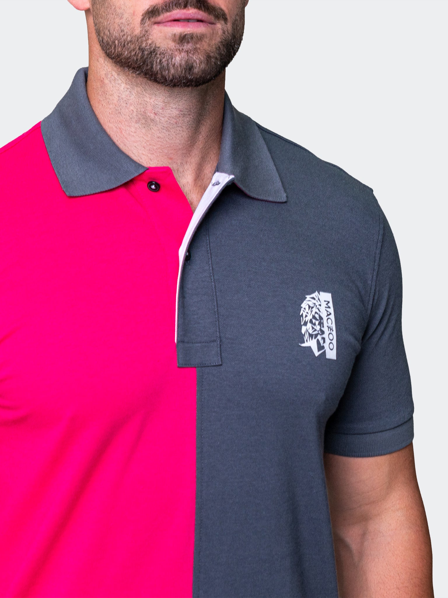 Mozart Split Fuchsia Grey Polo