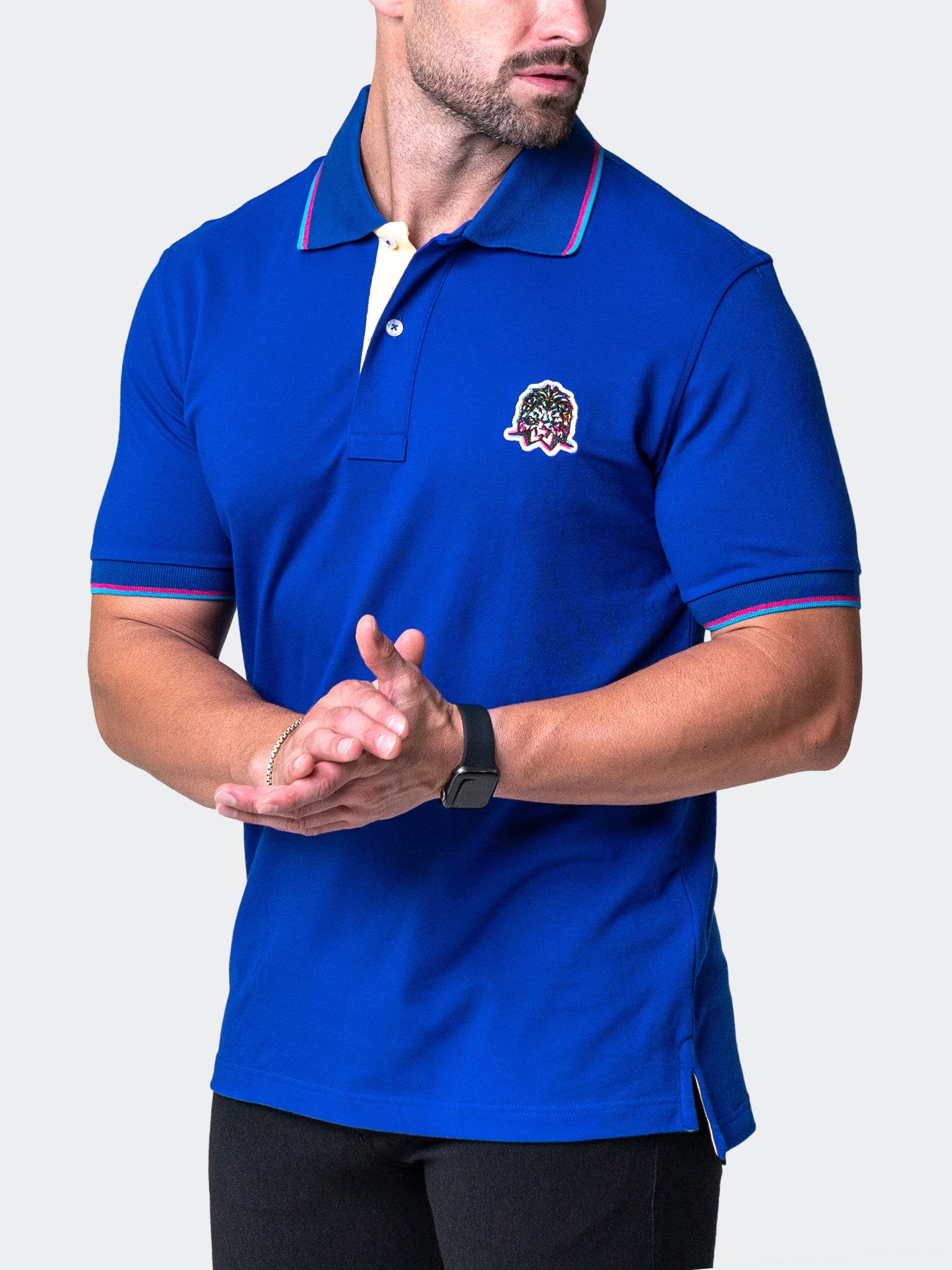 Mozart TwoTip Blue Polo Shirt