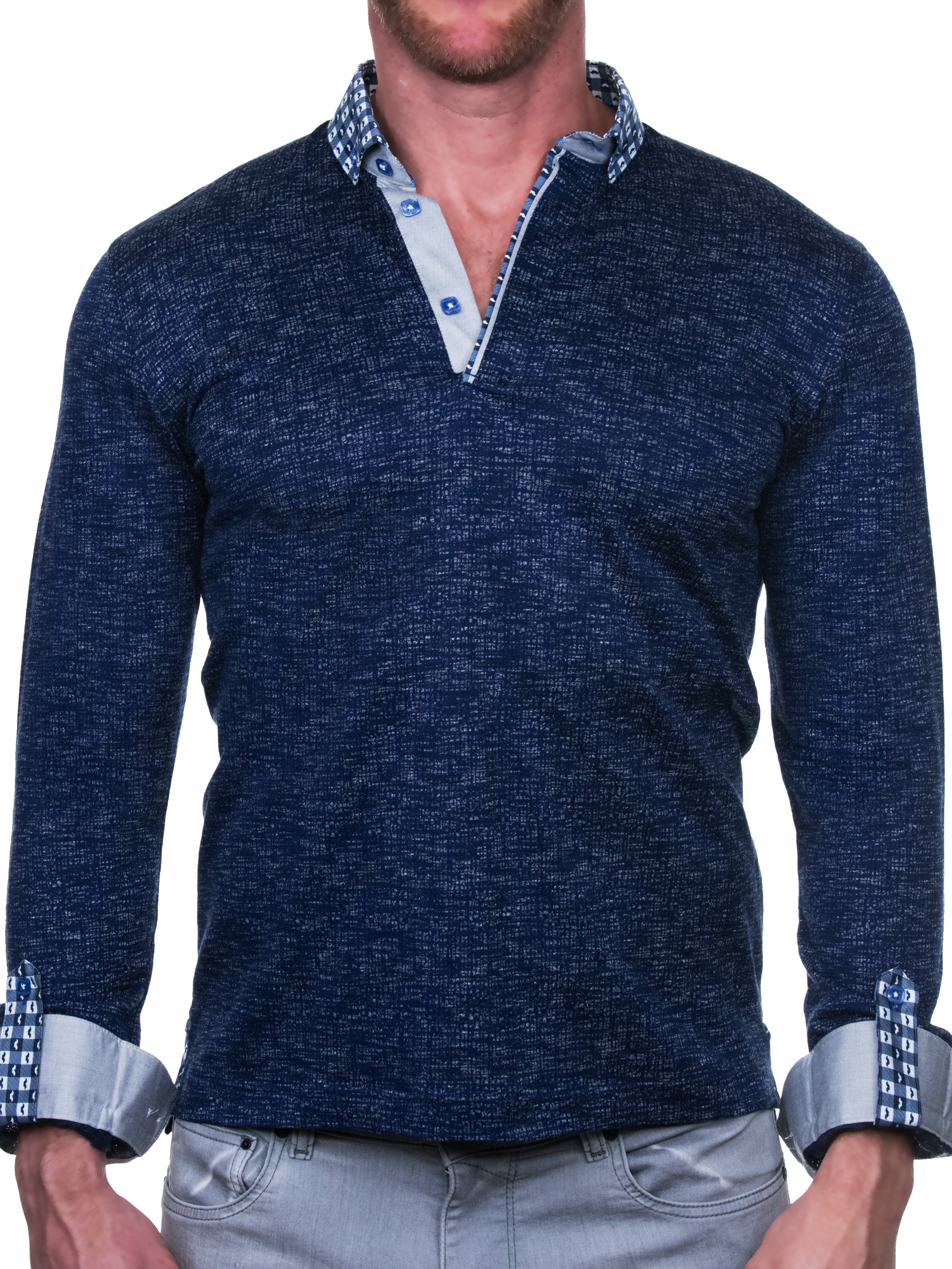 Polo Newton Grid Blue