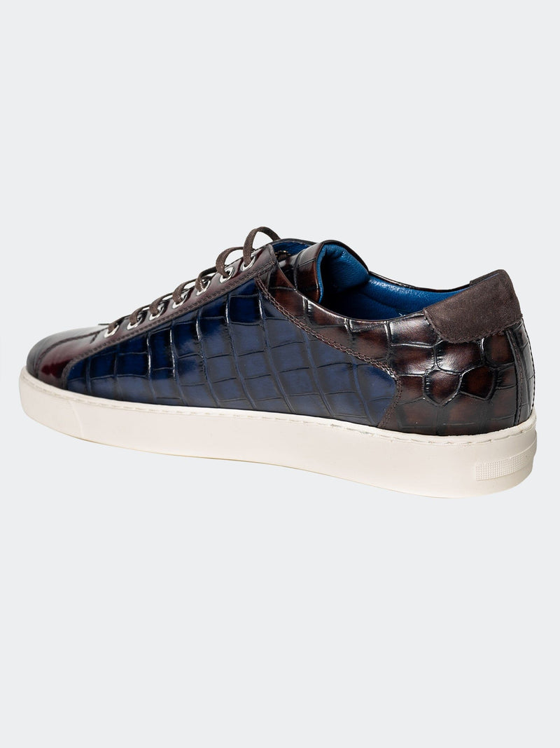 Trainers Hide & Jack - Reptile print sneakers in blue and black - IBKLBLUBLK