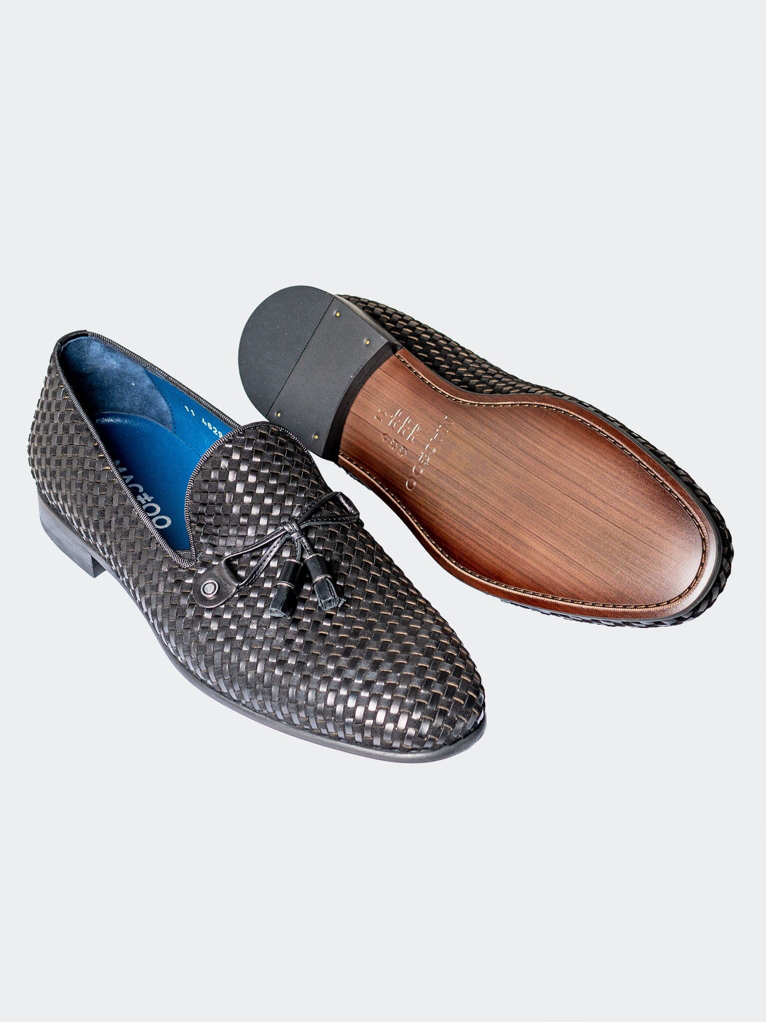 Class Matte Woven Black Shoes