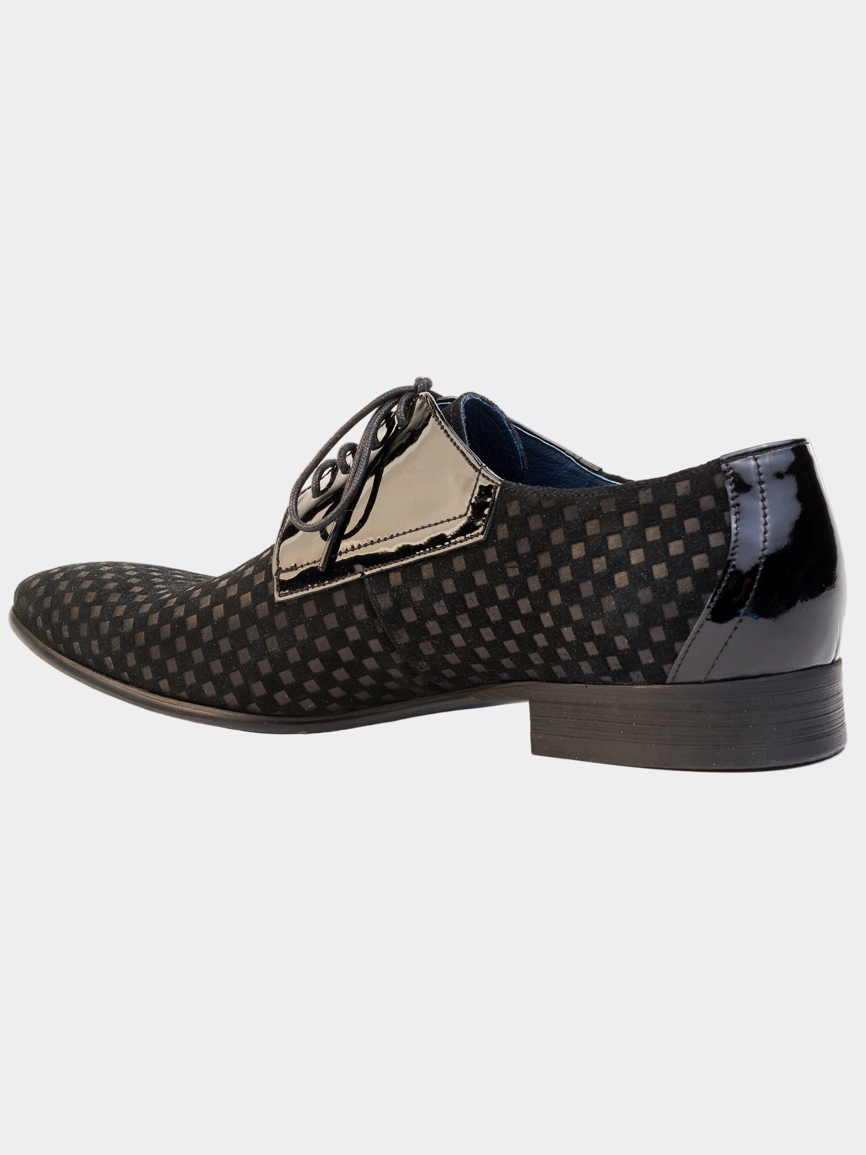 Perm Black Square Derby Dress Shoes