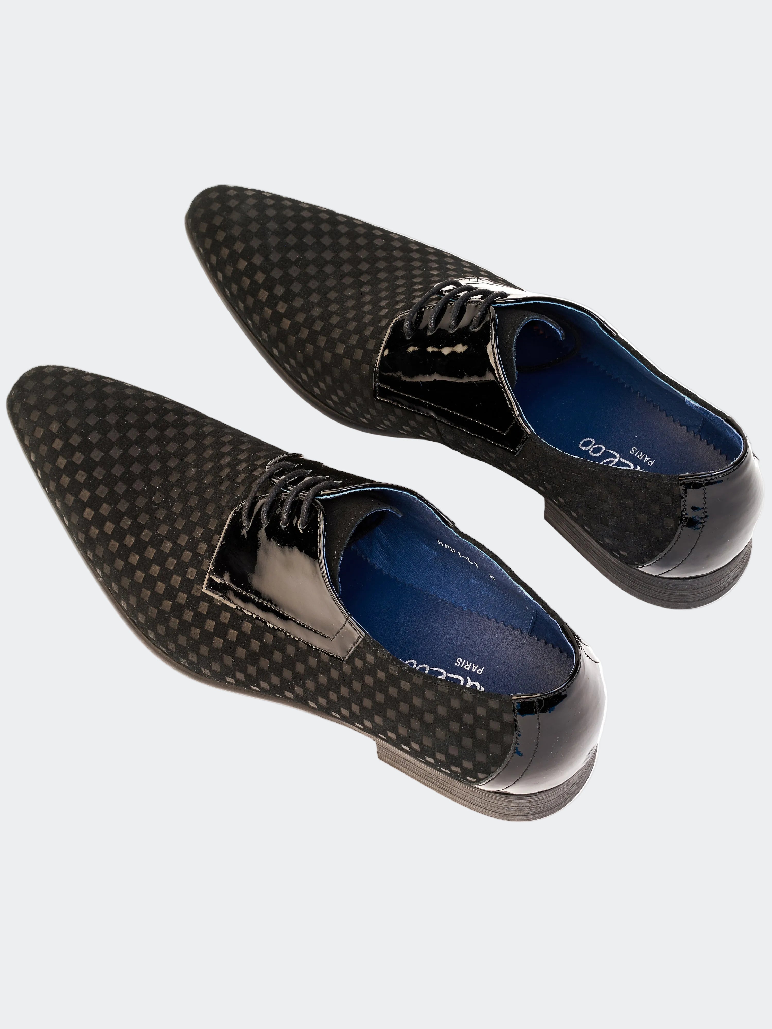 Perm Black Square Derby Dress Shoes