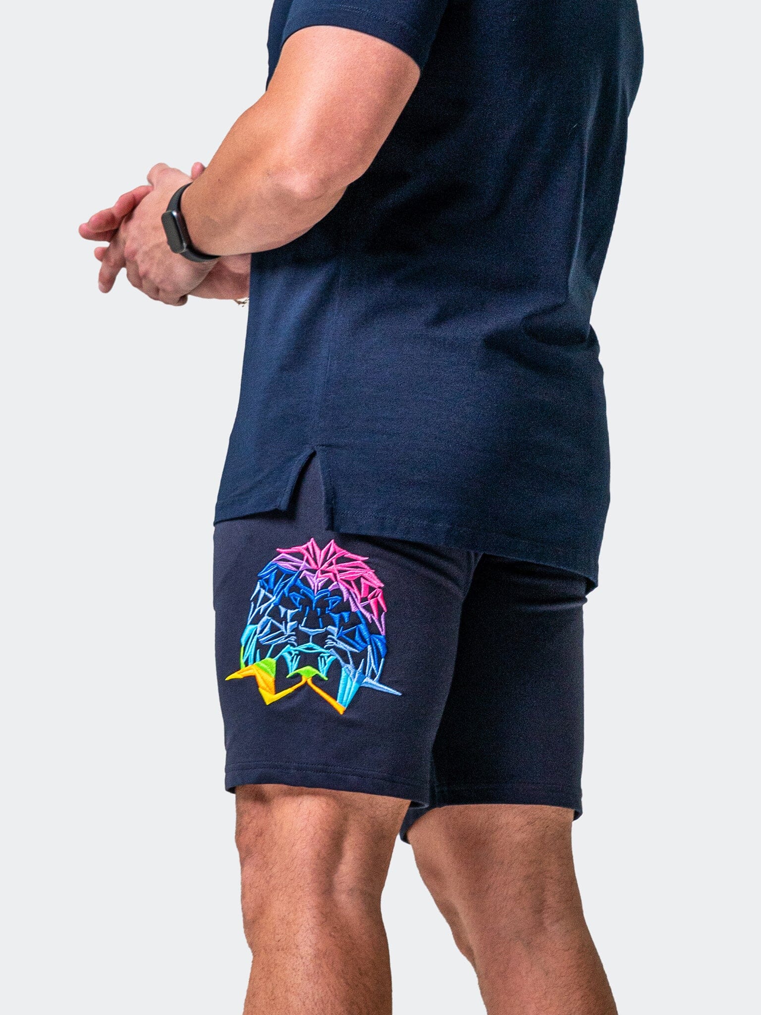 Neon Navy Athletic Shorts