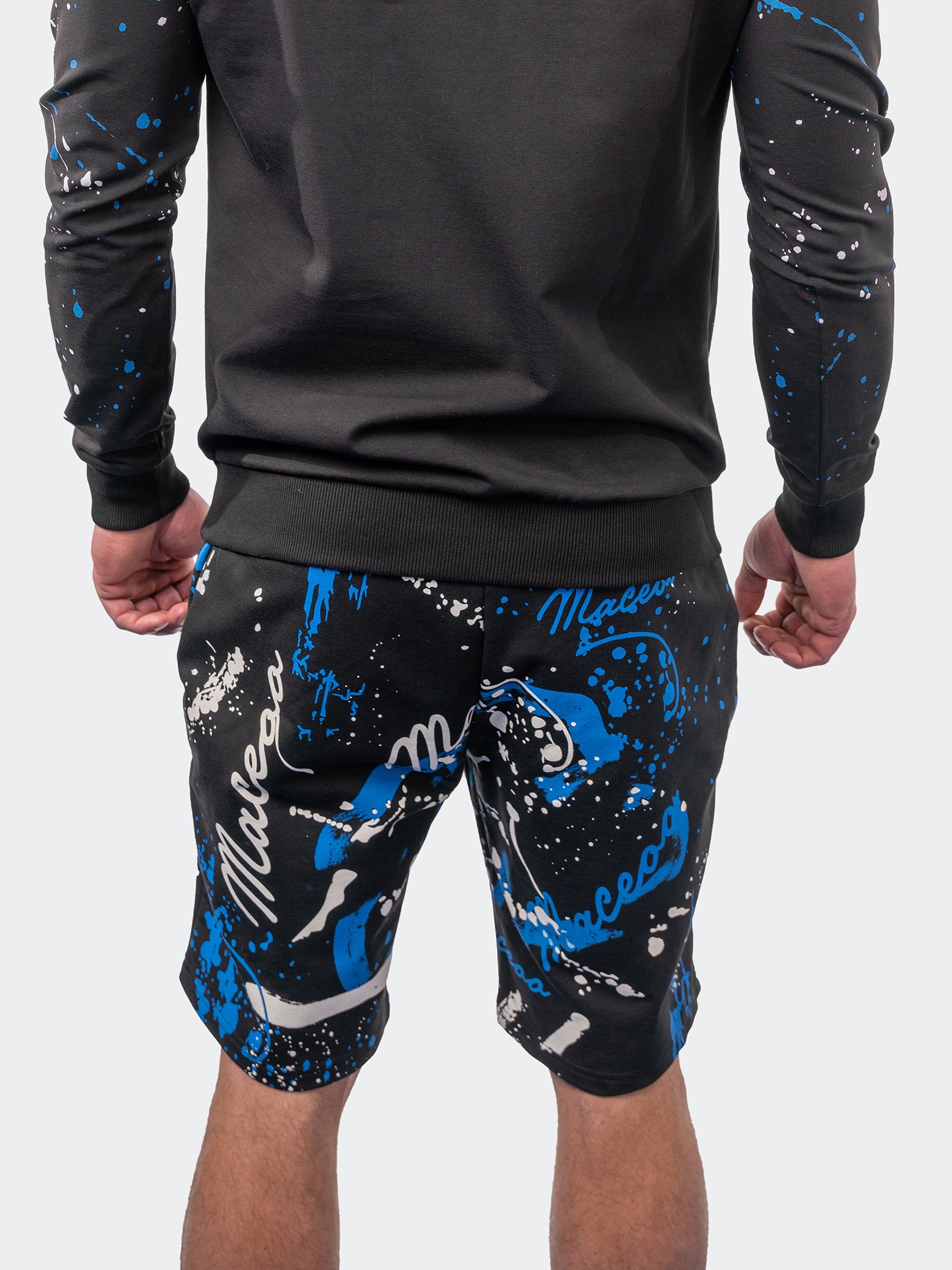 Abstract Black Shorts
