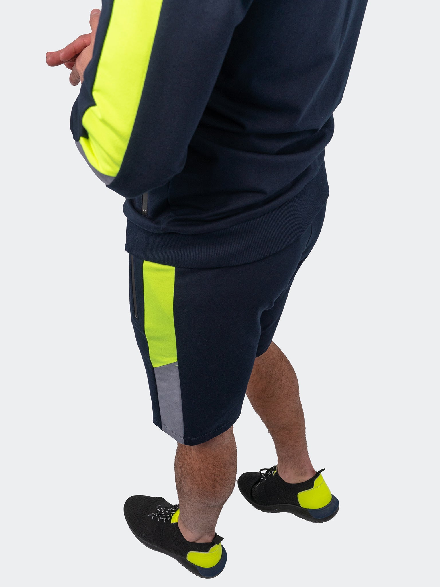 Level Navy Neon Shorts