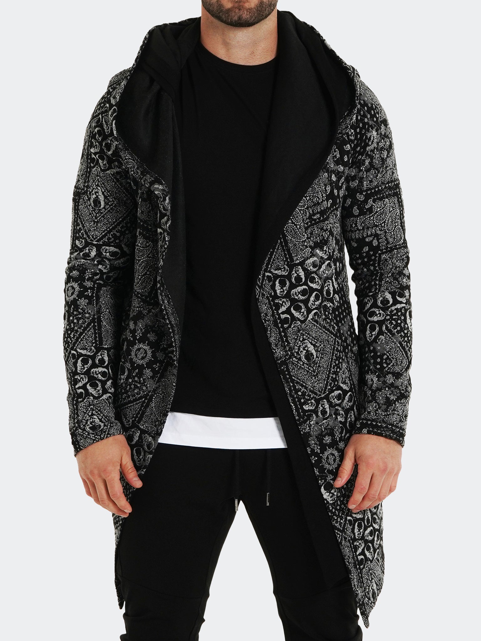 Perm SportCoat Print Grey Cardigan