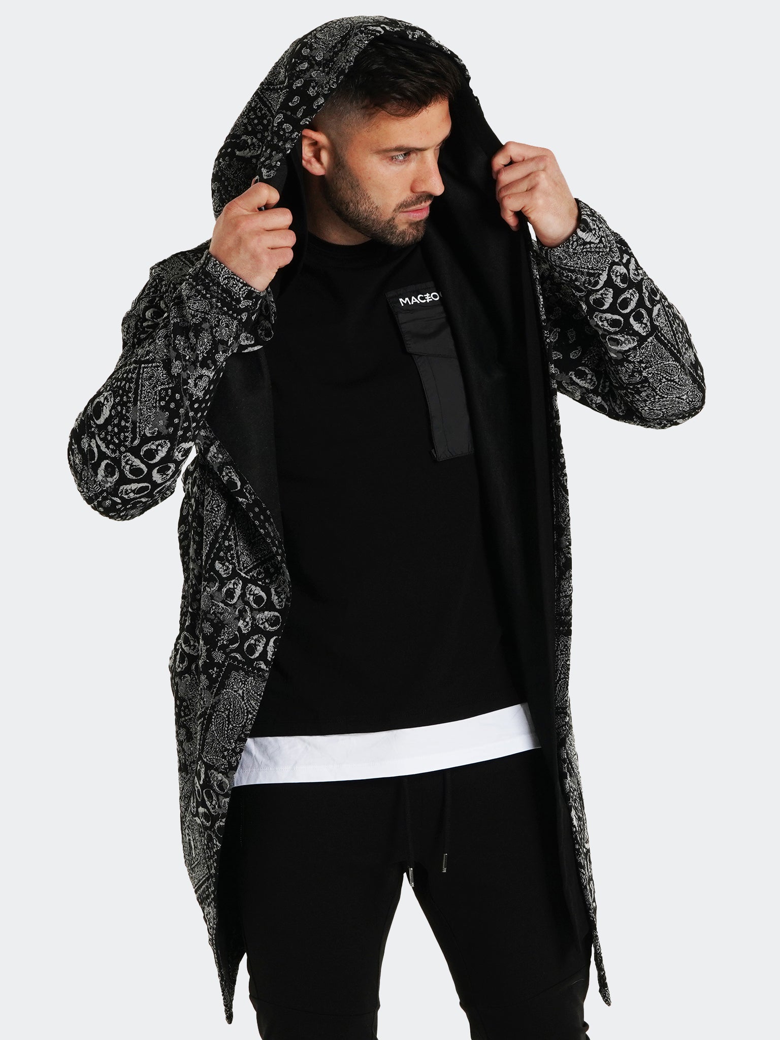 Perm SportCoat Print Grey Cardigan