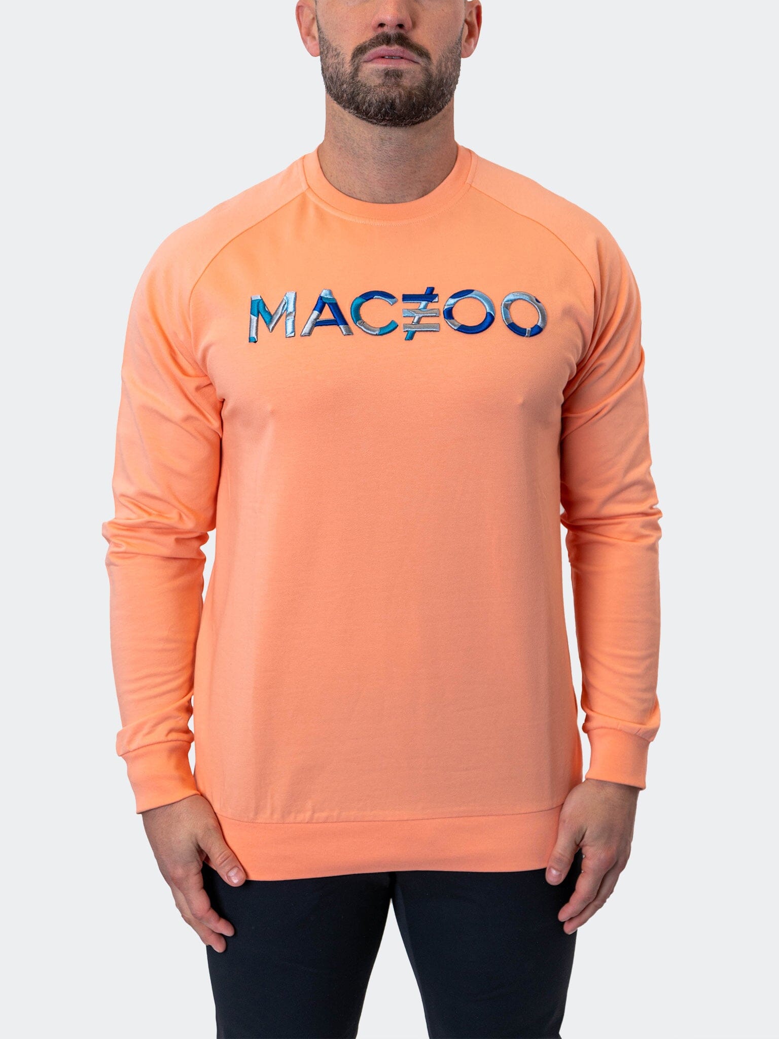 Camo Peach Pink Crew Sweater