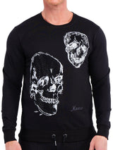 Sweater DoubleSkull Black View-2