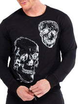 Sweater DoubleSkull Black View-1