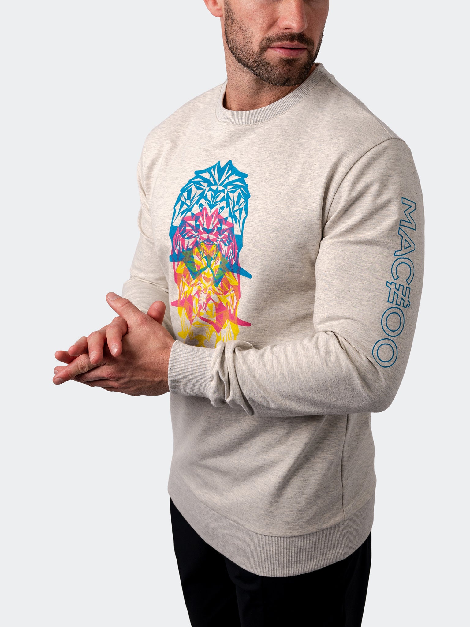 MirageLion Grey Crew Sweater