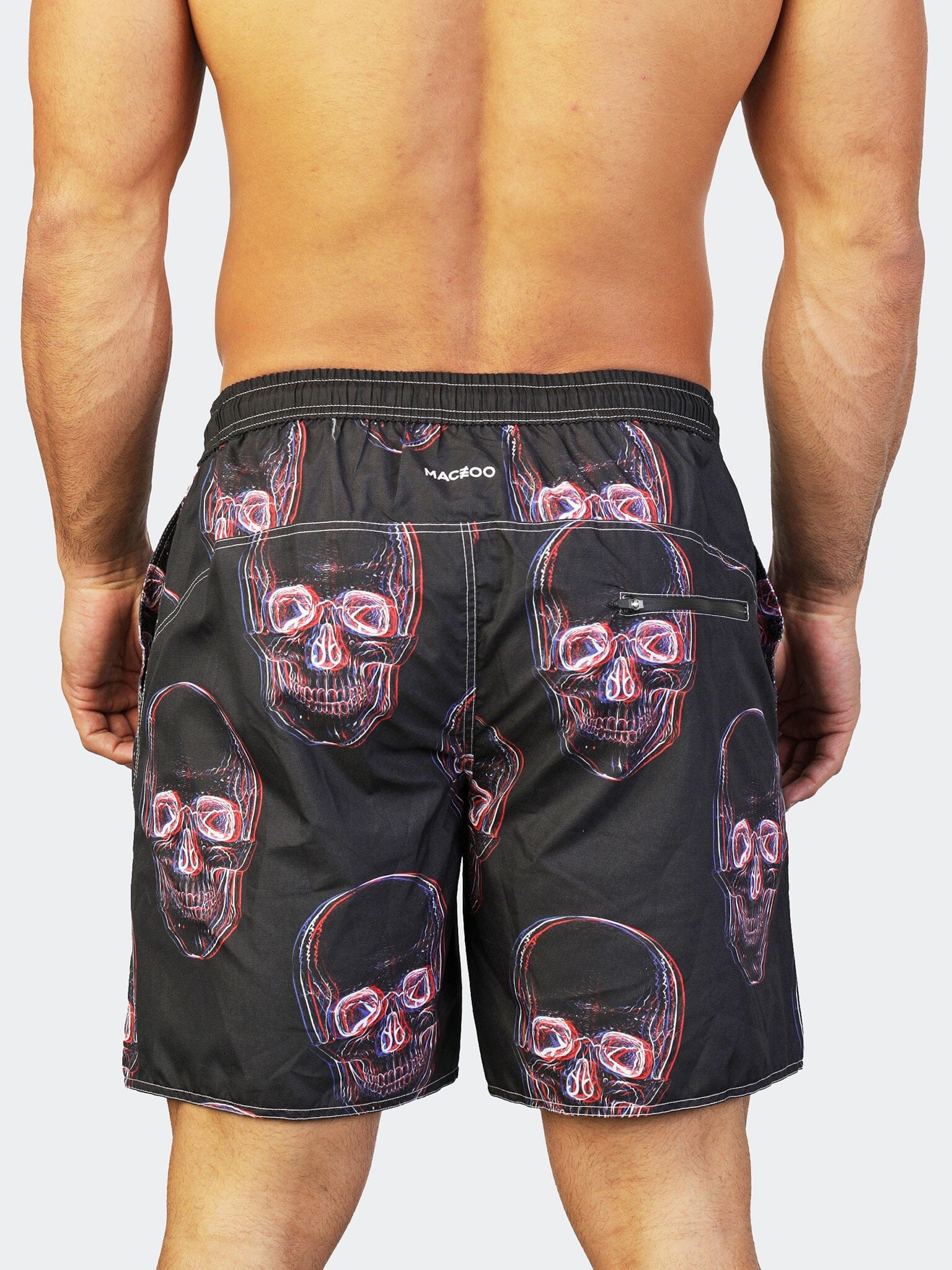 Lion SkullR Black Swim Shorts
