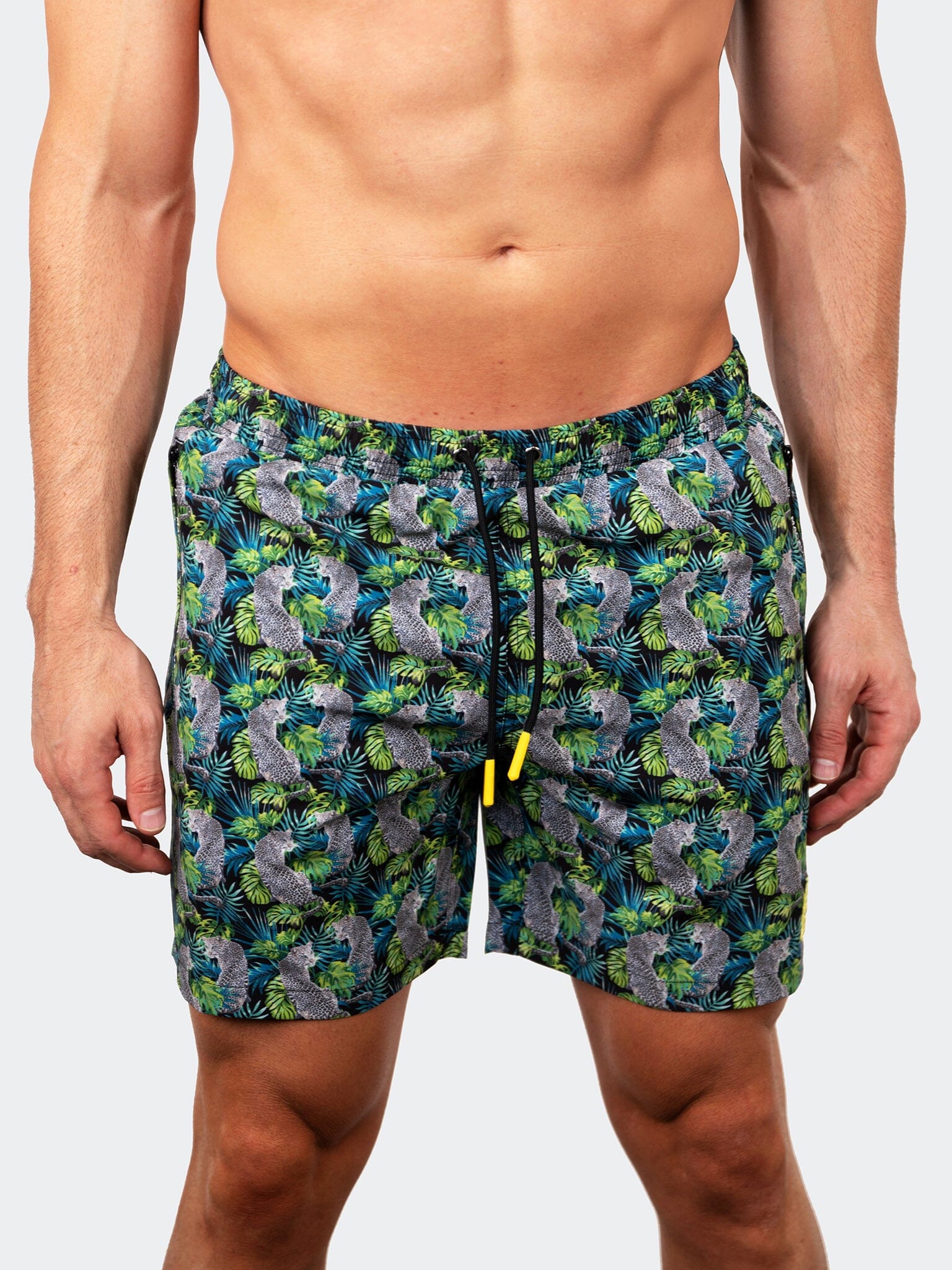 Lion Tiger Green Swim Shorts