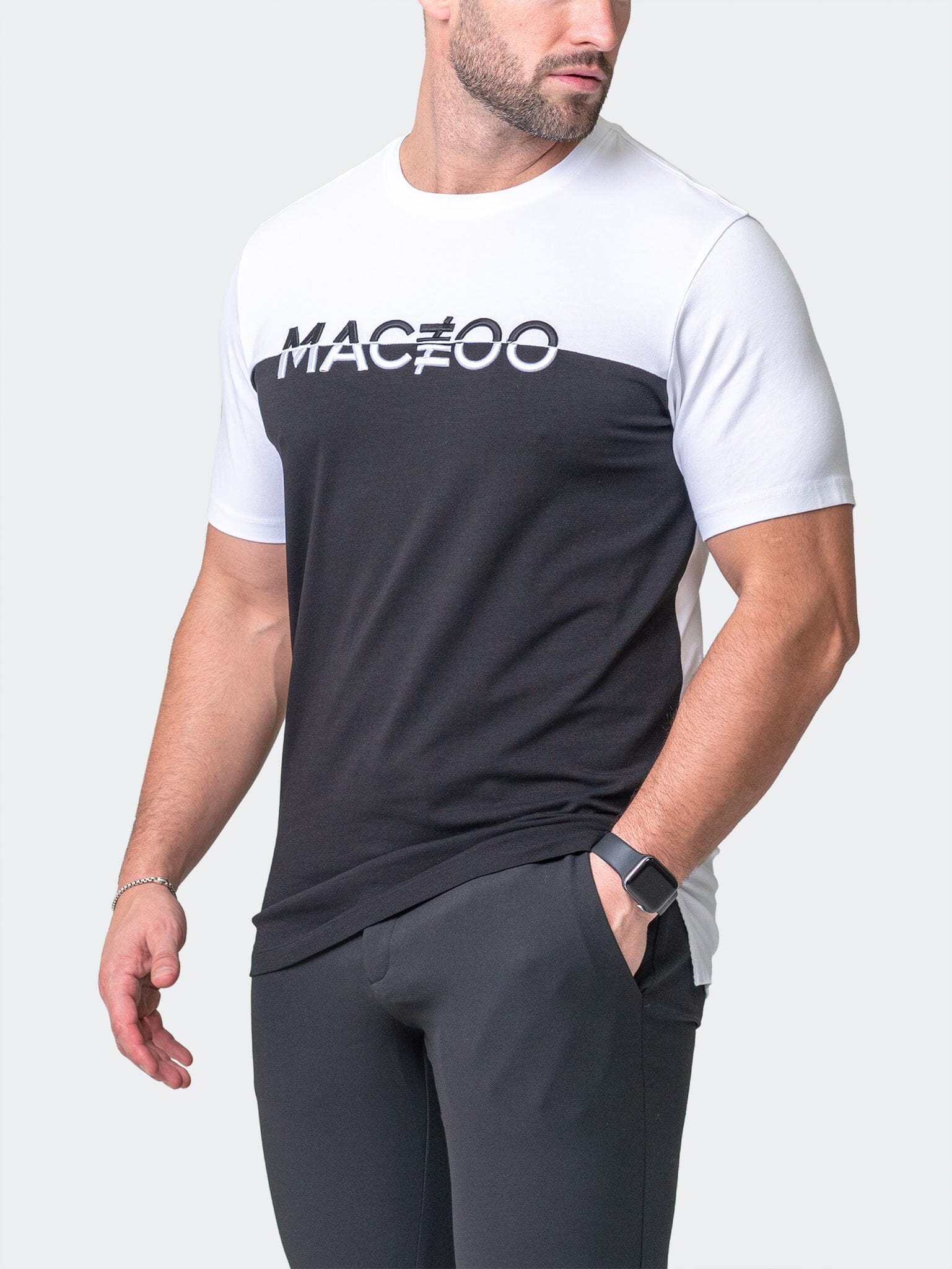 Colorblock Black Graphic Tee